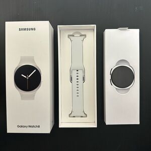 Samsung Galaxy Watch8 - Silver and White Open Box Only